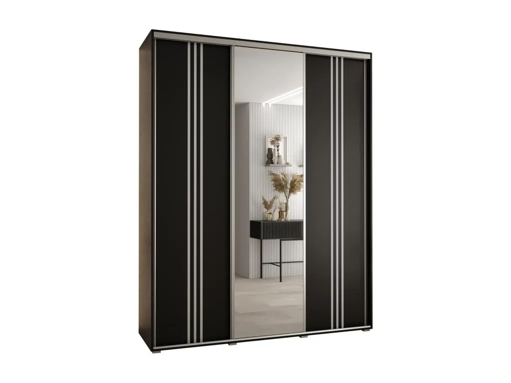 ARMARIO Casabellaes 7 DE PUERTAS CORREDERAS 235.2/190/60 3 puertas (Negro/Negro/Plata) 91874NHVP