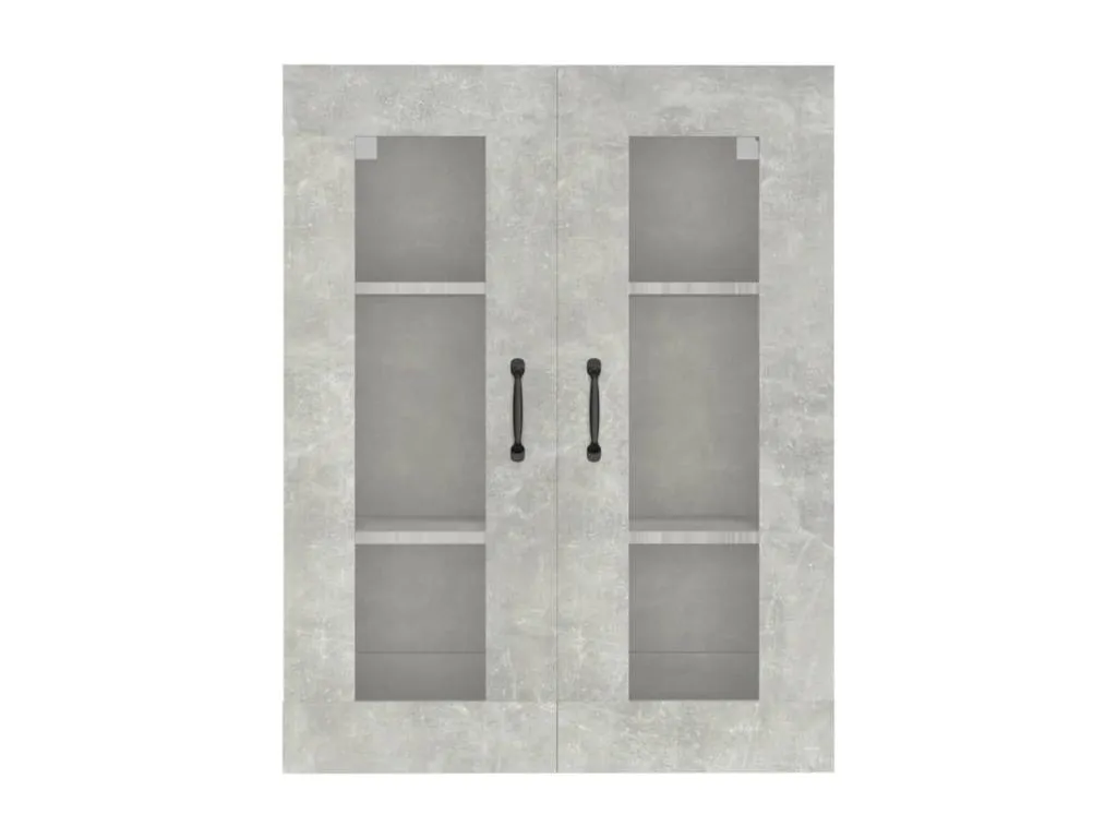 Armario mural colgante gris hormigón 69.5x34x90 cm – Práctico y decorativo