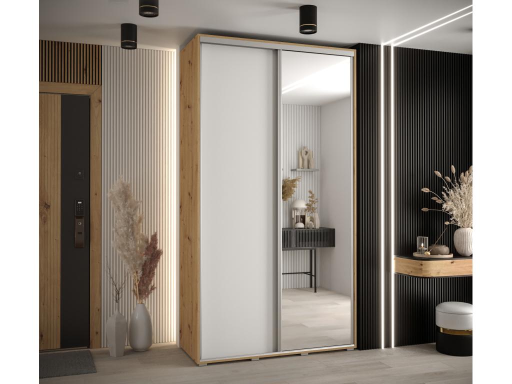ARMARIO Homelyvo 3 DE PUERTAS CORREDERAS 235 - 2/140/45 2 puertas Artisan/Blanco/Plata