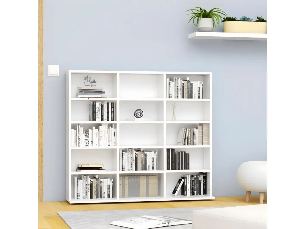 Armario para CDs Banakdecoracion contrachapada blanco 102x23x89.5 cm IVPW28970