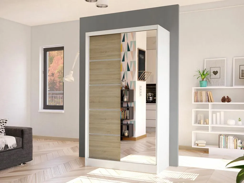 Armario Luxmbls 167 Blanco | Luxmbls 200x100x58cm Puertas de armario - Correderas 48636DZUP