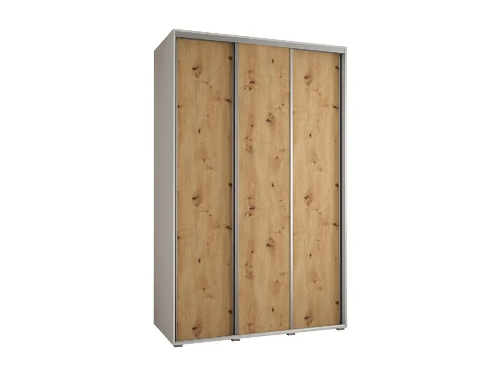 ARMARIO Kavehomedeco 1 DE PUERTAS CORREDERAS 235.2/160/60 3 puertas (Blanco/Artisan/Plata) 91183DLWU