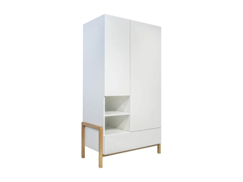 Armario 2 puertas 1 cajón Andreuworldcasa - Blanco y Andreuworldcasa
