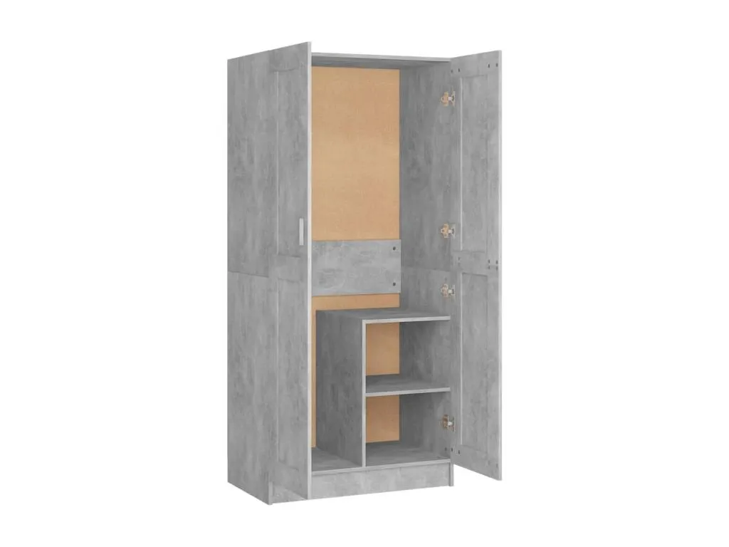 Armario de Casabellaes contrachapada gris hormigón 82.5x51.5x180 cm 57412TFDV