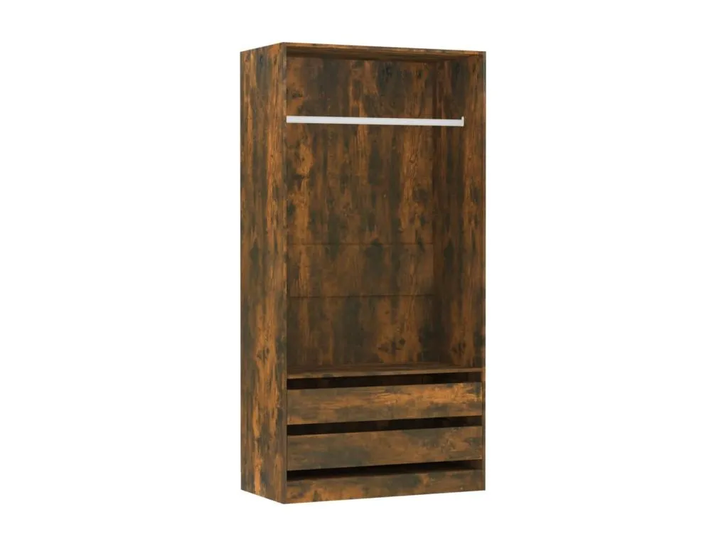 Armario Lluesmahome con acabado ahumado de 100x50x200 cm fabricado en madera contrachapada  WU3093037