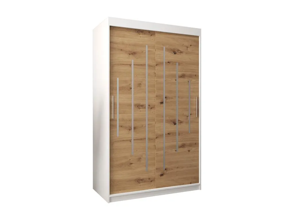 ARMARIO Mueblesclasic DE PUERTAS CORREDERAS 200/120/62 2 puertas (blanco/artisan)