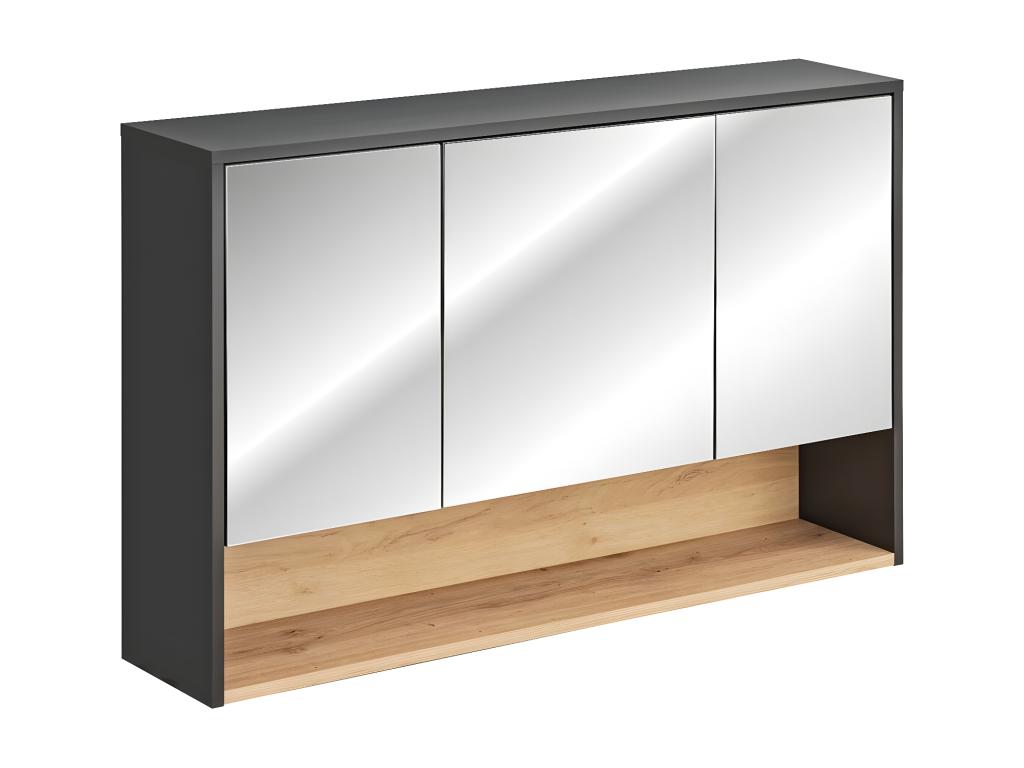 Armarios Con Espejo Boverdeco MC120 3D 120x25x75 Verdeoscuro