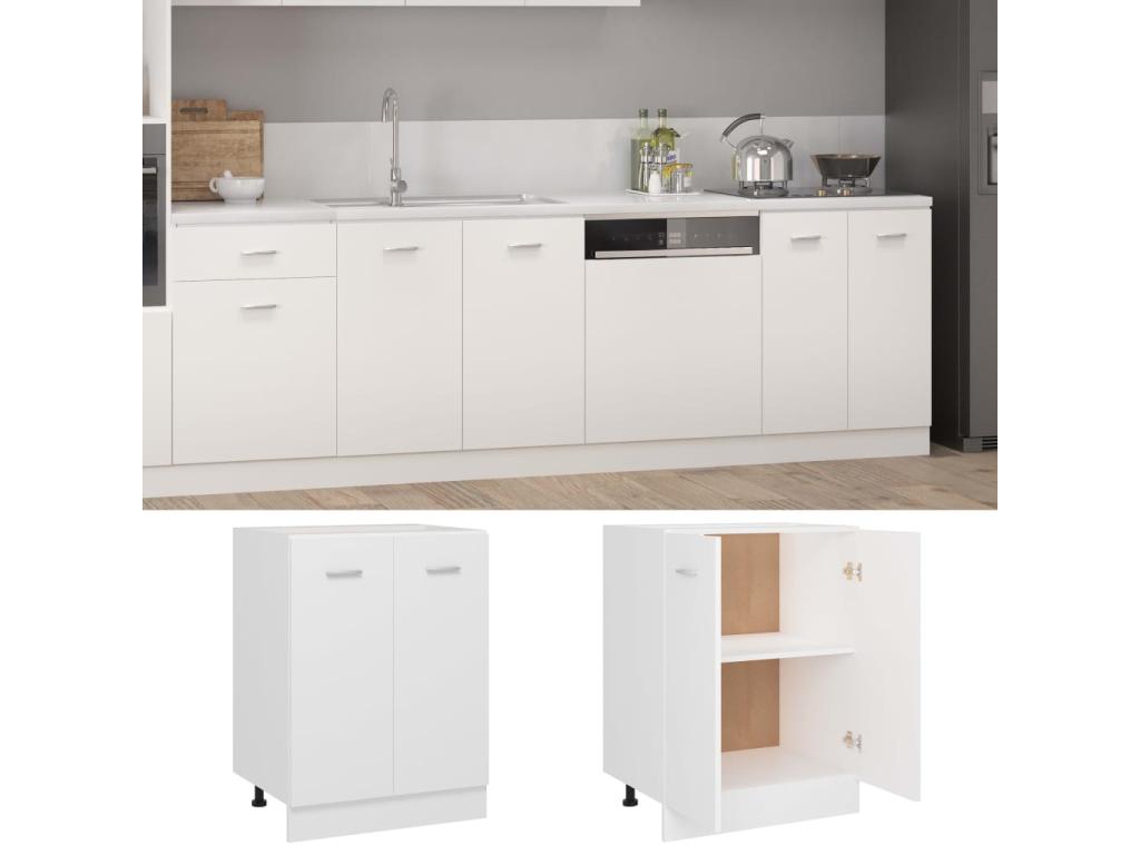 Armario inferior de cocina madera de ingeniería 60x46x81 - 5 cm