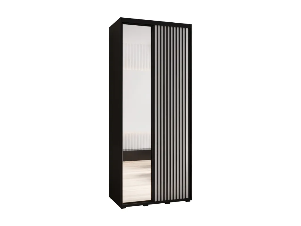 ARMARIO Boverdeco 2 DE PUERTAS CORREDERAS 205.2/100/60 2 puertas (negro/blanco)