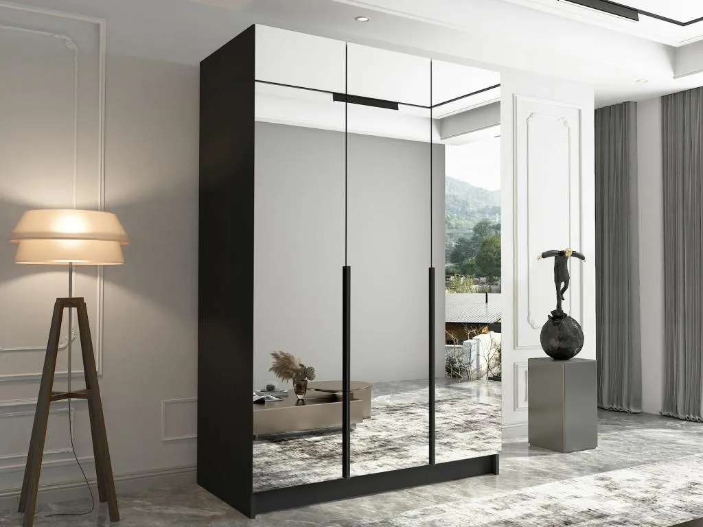 Armario Vivircalido 203 Negro 215x150x58cm Puertas de armario - Con bisagras 33589wzls