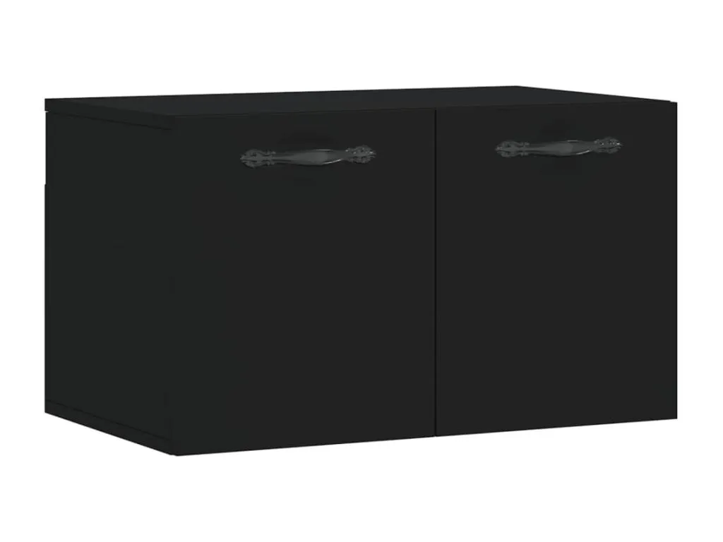 Alkihogares Armario de pared Alkihogares de ingeniería negro 60x36.5x35 cm