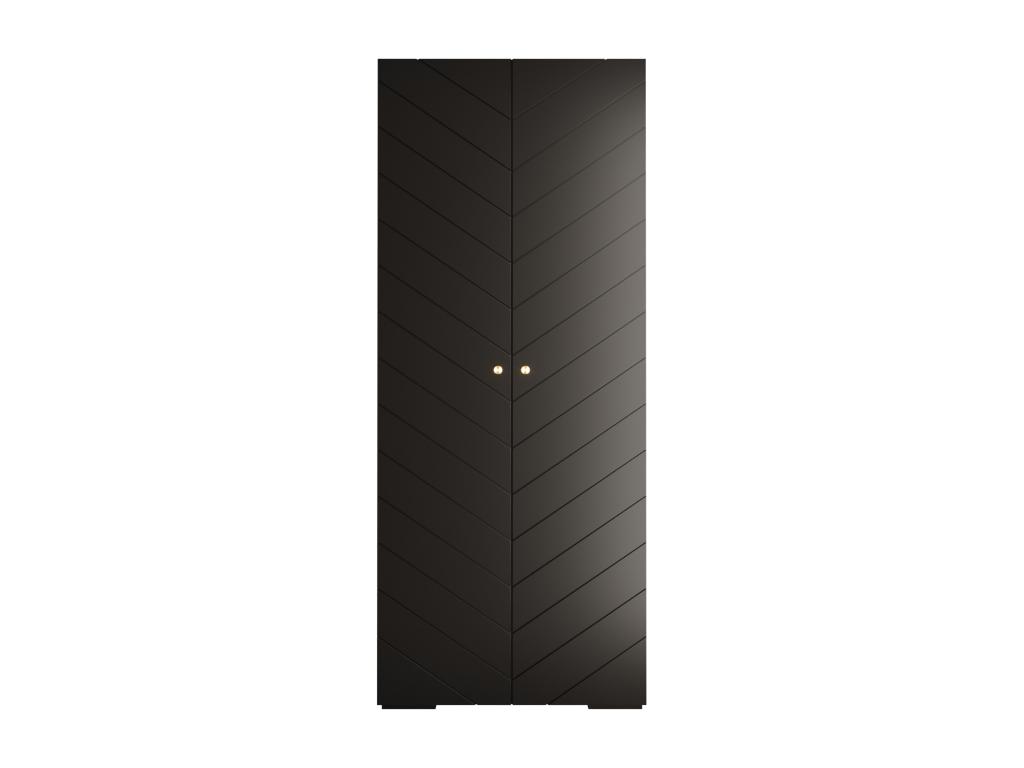 Armario Decohoguera 4 puertas batientes 236.7x100x47 cm con 2 puertas centrales en negro CK4287490