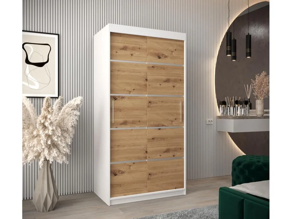 ARMARIO Hogarve 1 DE PUERTAS CORREDERAS 200/100/62 2 puertas (blanco/artisan) 30792nwbc
