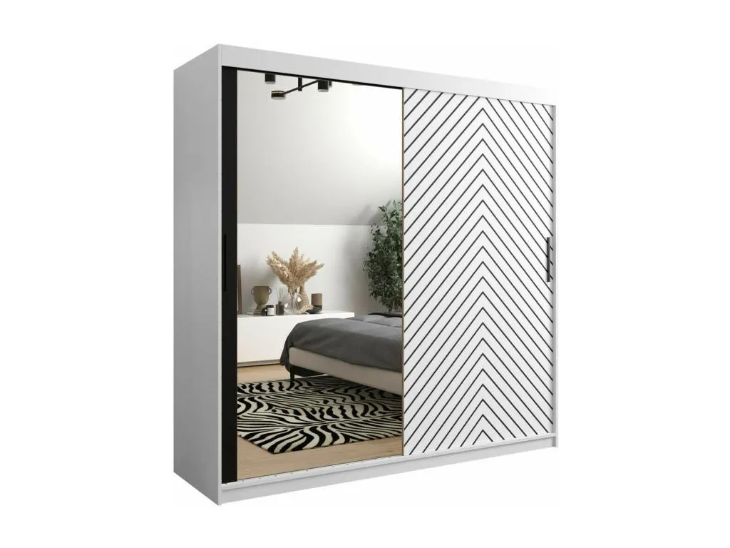 Armario Mueblesclasic 315 Negro | Blanco 200x200x62cm Puertas de armario - Correderas