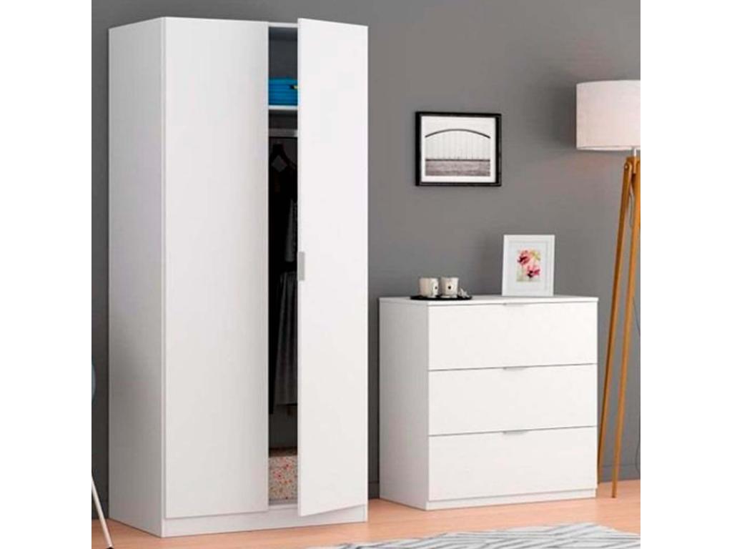 Armario aglomerado blanco 180x81 - 5x52cm