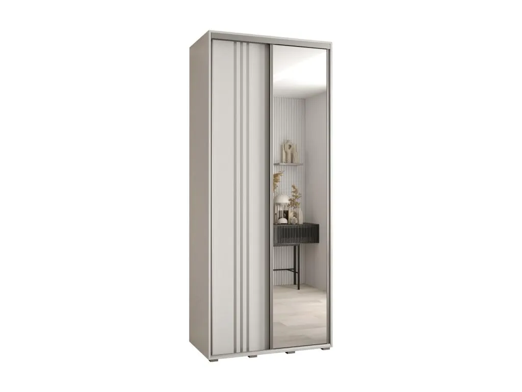 ARMARIO Hogarsens 7 DE PUERTAS CORREDERAS 235.2/120/45 2 puertas (Blanco/Blanco/Plata)