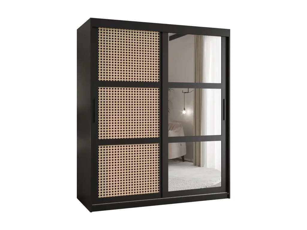 ARMARIO Decounico 2 DE PUERTAS CORREDERAS 200/150/62 2 puertas (negro)