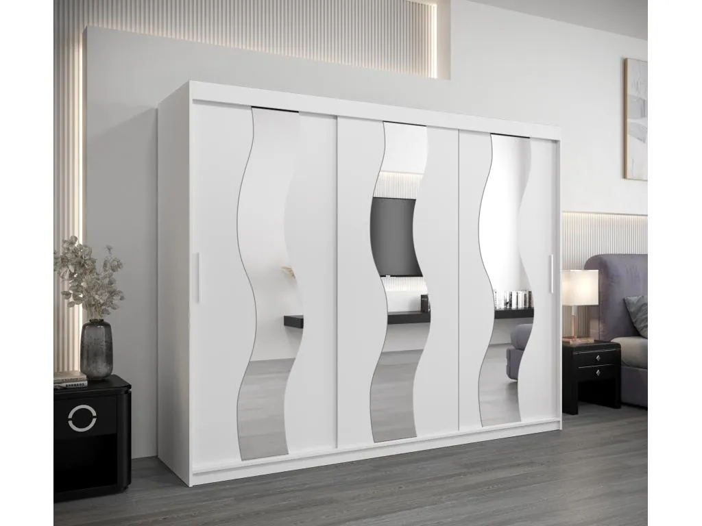 Armario Francomuebleses de puertas correderas 200/250/62 3 puertas (blanco/blanco)