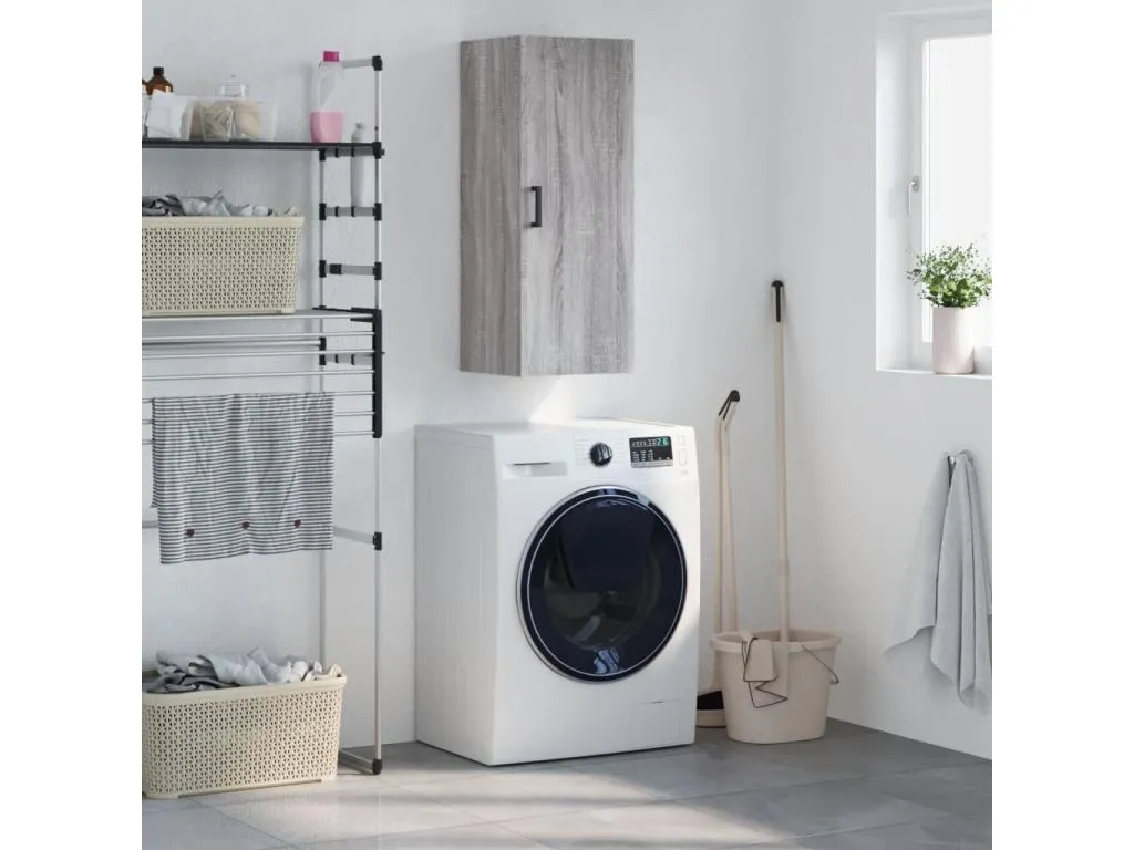 Armario de pared gris Mueblestop 34.5x34x90 cm 16763BJEM