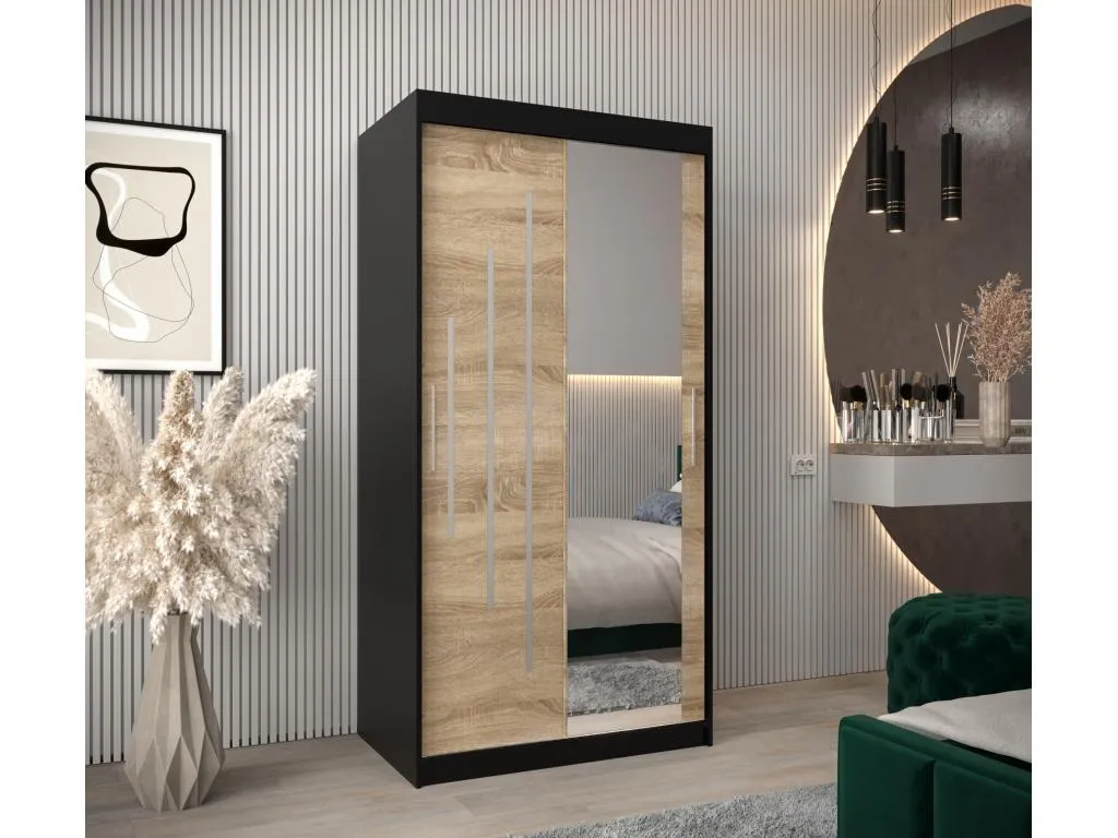 ARMARIO Micasacool 2 DE PUERTAS CORREDERAS 200/100/62 2 puertas (negro/Micasacool)