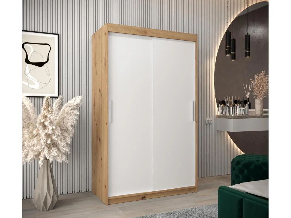 Armario Andreuworldcasa de puertas correderas 200/120/62 2 puertas (artisan/blanco)