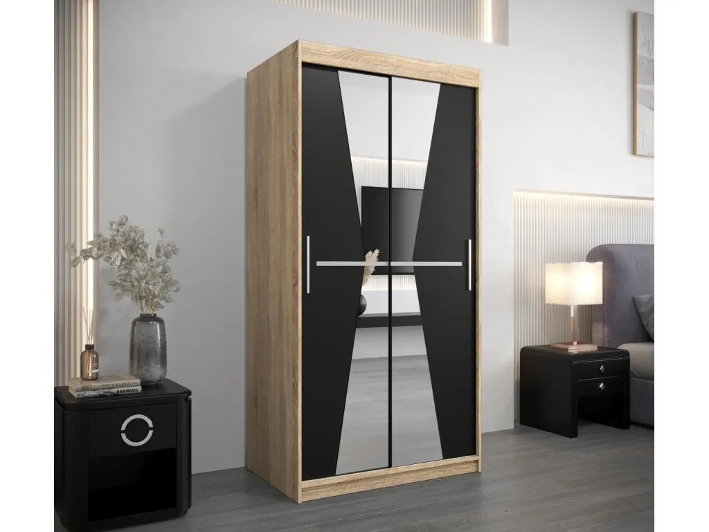 Armario Jmmhogar de puertas correderas 200/100/62 2 puertas (Jmmhogar/negro)