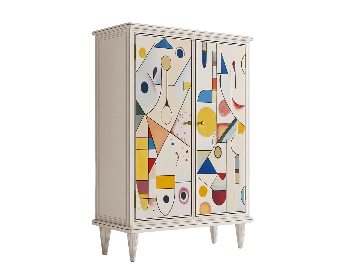 Armario colorido de diseño moderno 100x120 cm para sala de estar o dormitorio, madera vl8340732