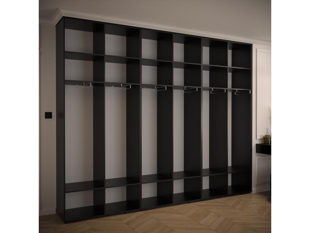 ARMARIO Homelyvo 3 DE PUERTAS BATIENTES 236 - 7/300/47 6 puertas negro