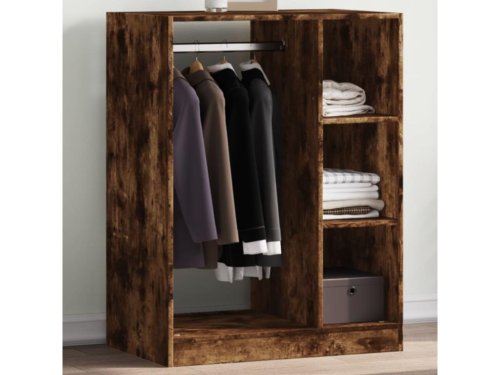 Armario roble ahumado 77x48x102 cm madera contrachapada