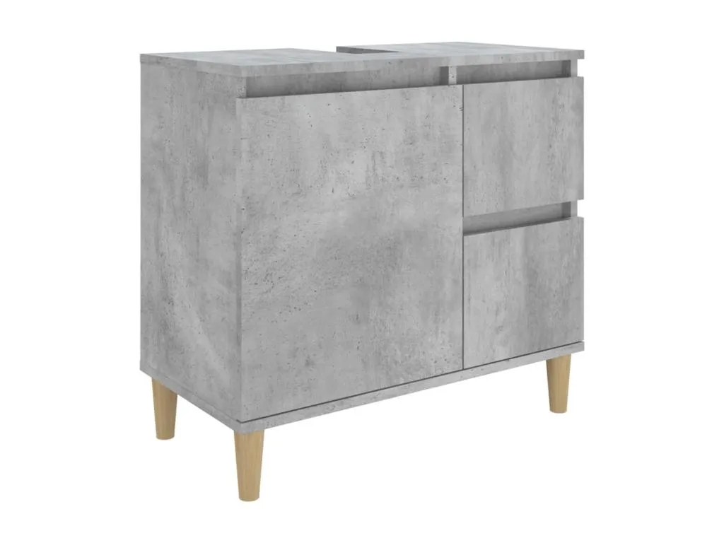 Armario de baño Alkihogares contrachapada gris hormigón 65x33x60 cm