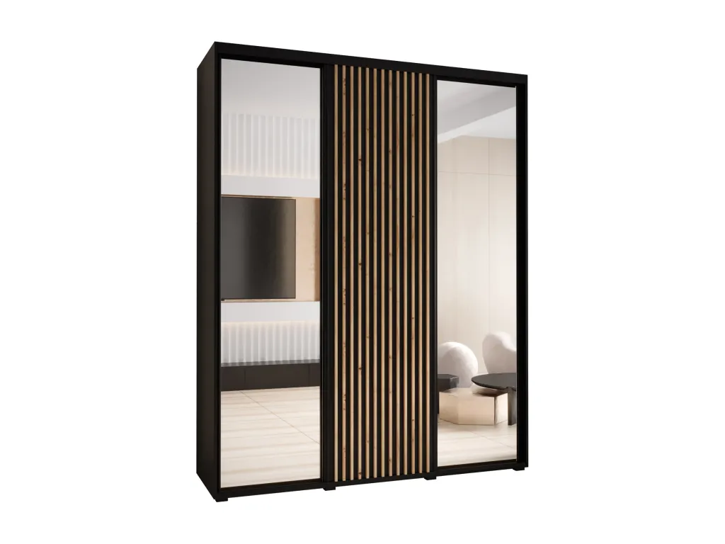 ARMARIO Mobtrendy 2 DE PUERTAS CORREDERAS 235.2/200/45 3 puertas (negro/negro) 66272pyel