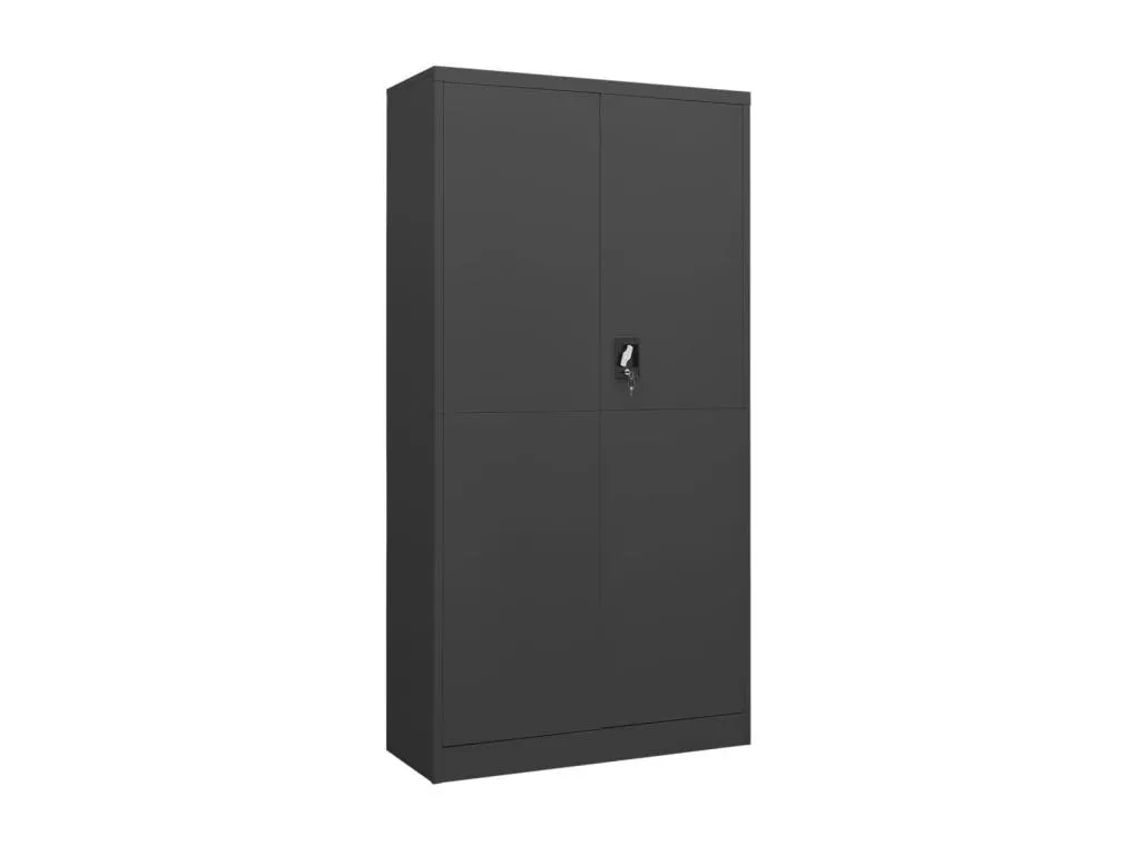 Armario de taquilla de acero gris antracita 90x40x180 cm 24079NKTG