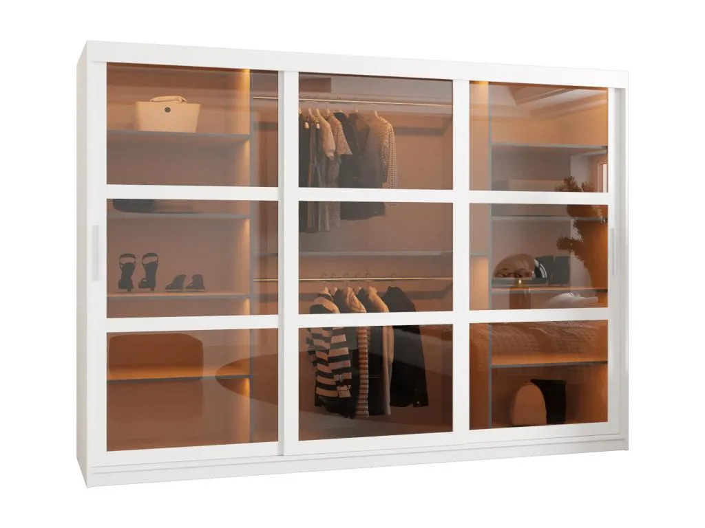 ARMARIO DOME DE PUERTAS CORREDERAS 200/250/62 3 puertas (blanco) YWOE09250