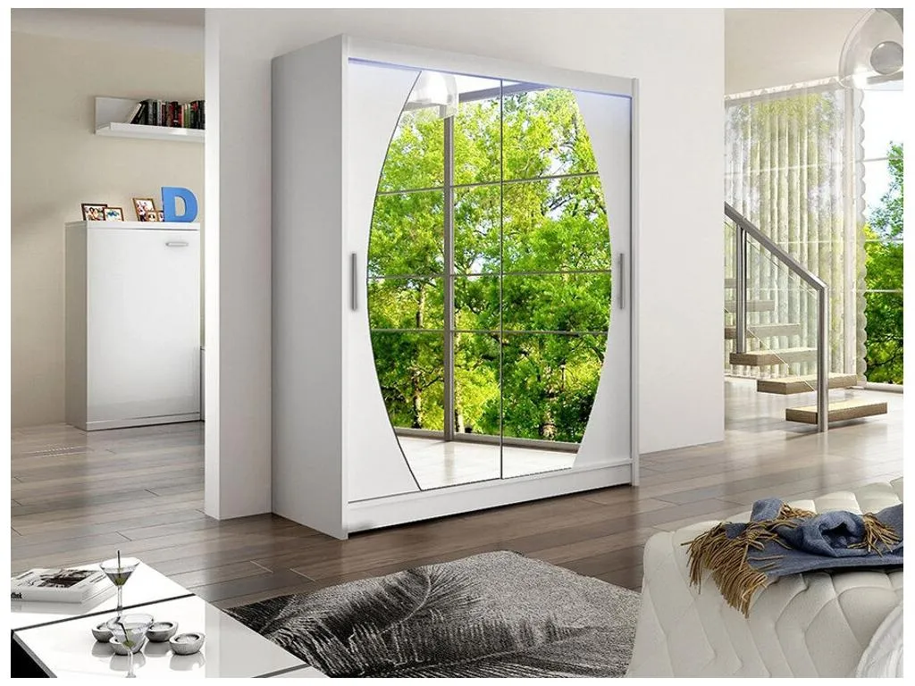 Armario Hogarve 121 Blanco 200x150x58cm Puertas de armario - Correderas xtml37747