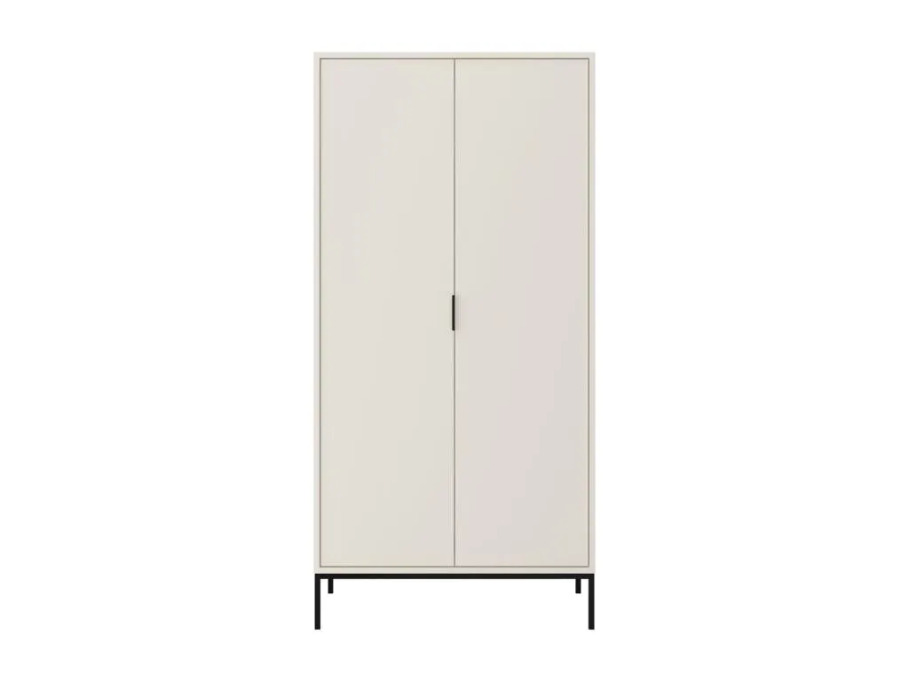 Armario 2 puertas Seattle Blanco Patas negras TWDB88085
