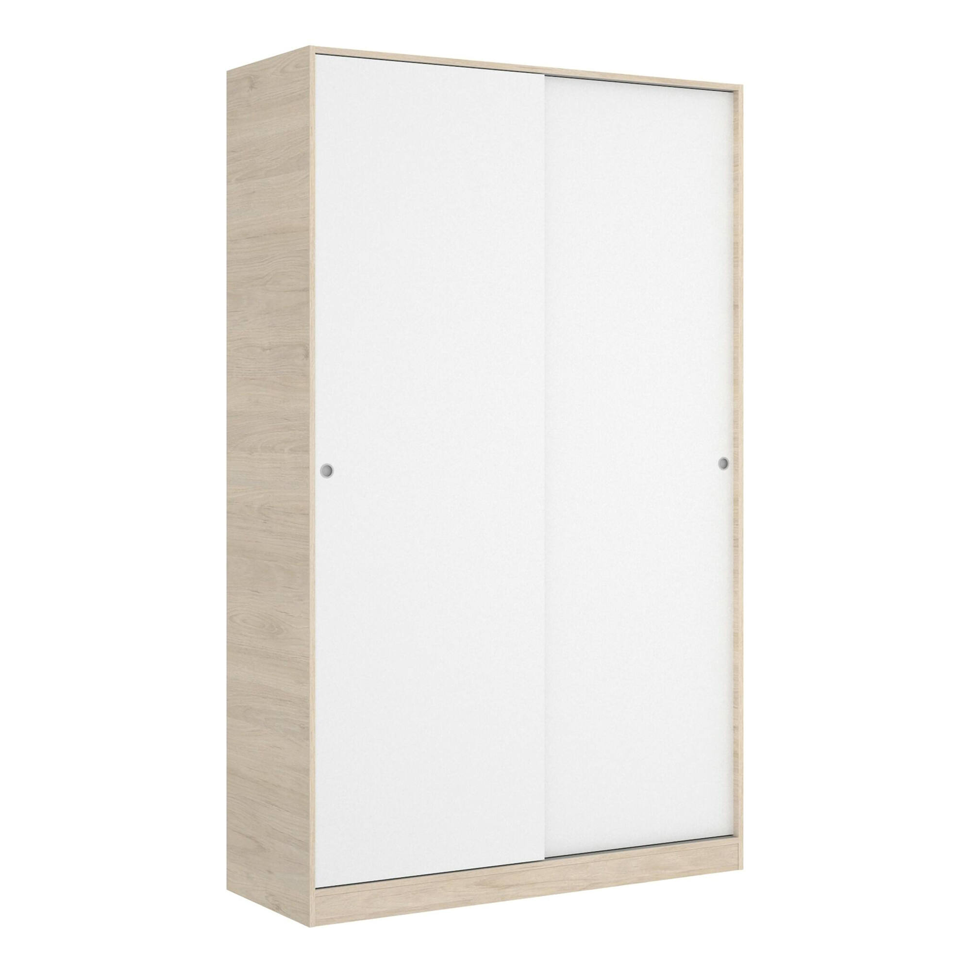 Armario de 2 puertas en efecto madera beige y blanco – 120x50 cm vf2308g4