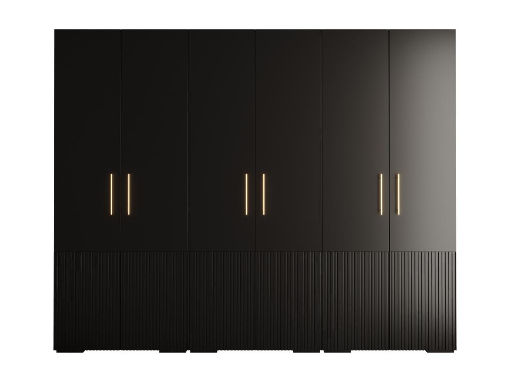 ARMARIO Homelyvo 3 DE PUERTAS BATIENTES 236 - 7/300/47 6 puertas negro