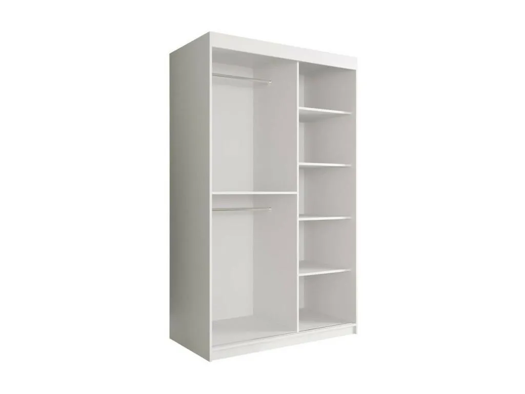 Armario Homepleno 259 Mármol negro | Mate blanco 200x120x62cm Número de estantes - 5.00 57329oifb