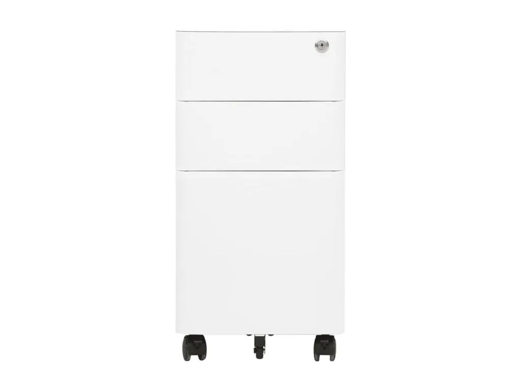 Armario archivador móvil acero blanco 30x45x59 cm BEXJ47260