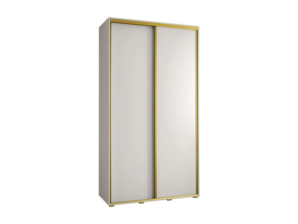 ARMARIO Patriciabaezcasa 1 DE PUERTAS CORREDERAS 235.2/140/45 2 puertas (Blanco/Blanco/Oro)