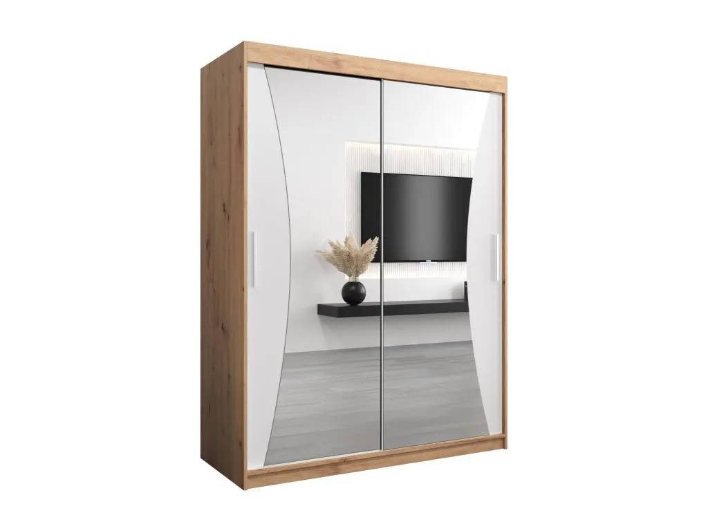 ARMARIO Decohoguera CON PUERTAS CORREDERAS 200/150/62 diseño artisan blanco QV8374892
